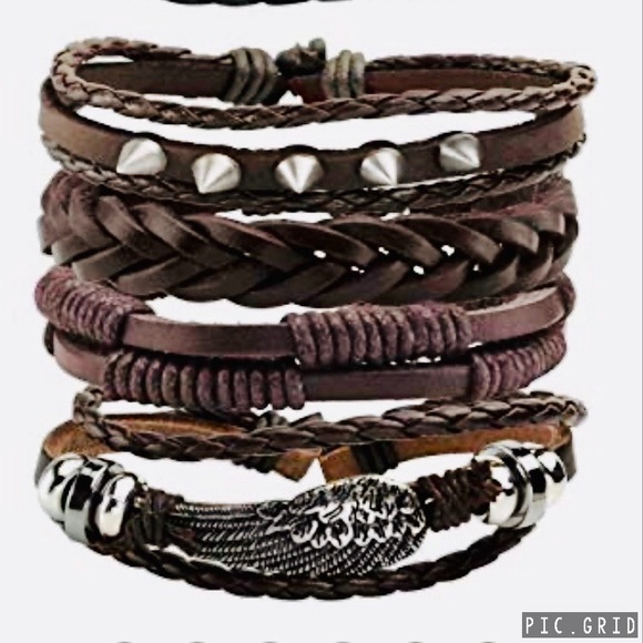 Jewelry - Leather unisex bracelets.